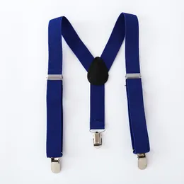 Nya barn barn pojke tjejer clip-on y back elastic suspenders justerbara hängslen julklapp full färg 2021