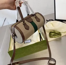 Borse a cilindro di moda Borse firmate Spalla di moda Marchio di lusso Borsa di alta qualità Borsa per cellulare Stampa di lettere Borse per la spesa a forma di botte da donna