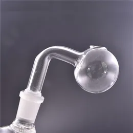 Stor storlek pyrex glasolja brännare rör 90 grader 40mm boll 10mm 14mm 18mm manlig kvinnlig klar glas oljebrännare rör banger nagla för vatten bong