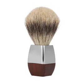 Men's Shaving Brush Wood & Metal Handle Use For Safety Razor Salon Men Facial Beard Cleaning Appliance Shave Tool