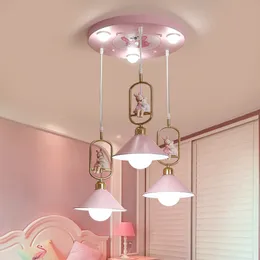 Cartoon Moderne Einfache INS Internet Celebrity Prinzessin Zimmer Schlafzimmer Hängen Licht Augenschutz LED Kinderzimmer Kronleuchter