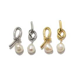 fahion Stainless steel Knotted earrings18k Gold Stud Earrings rose gold stud earrings for woman