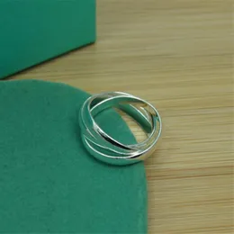 Anéis de cluster Babyllnt 925 Sterling Silver Three Circle Bobing Ring para mulheres casamento casamento festa moda charme jóias presente