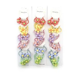 Fashion 12 Pcs Flower Hair Ropes for Children Hot Selling Wholesale Hair Rings for Girls 6 Color