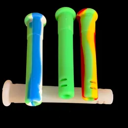 14F 18M Downstem Unbreakable Accessory with Air Cut Smoking 14mm 18mm Dropdown For Oil Rigs silicone bong