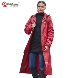 Rainfreem непроницаемый плащенские женщины / мужчины водонепроницаемая траншея пальто PONCHO Двухслойное дождевое пальто Женщины Rainweard Rain Gear Poncho 201110