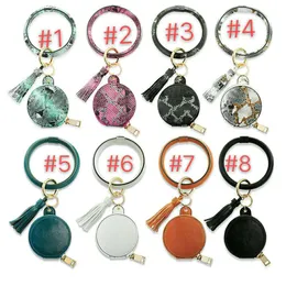 Handled Keychain Kvinna Bluetooth Earphone PU PU Läder Spegel Makeup Armband Bag