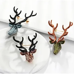 Retro Animal Elk Brosch Christmas Reindeer Brosches Dress Suit Suple Buckle Corsage For Women Men Fashion Jewelry Will and Sandy Gift