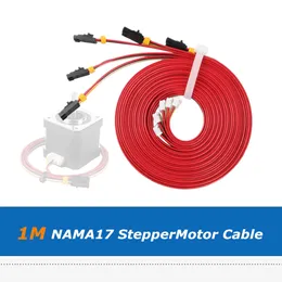 5pcs/lot 1m Nema17 42 Stepper Motor Cable Compatiable with Mini-Rambo Einsy Rambo Prusa I3 MK2 MK2S MK3 3D Printer Parts