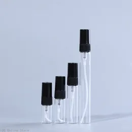 100pcs 2/3/5/7 / 10MLGlass Sub frascos de perfume portátil reutilizáveis ​​garrafas vazias de pulverização transparente Environmentally Friendly Atomizer