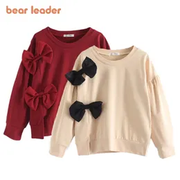 Bear Leader Bow Girls Sweatshirts 2-6Years Long Sleeve Toddler Kids Baby Sweatshirt Childrens Clothes for Girl Sweater 220115