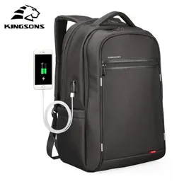 Rucksack Kingsons Multifunktions USB Lade Männer 17 zoll Laptop Rucksäcke Für Teenager Mode Männlichen Mochila Freizeit Reise Rucksack1