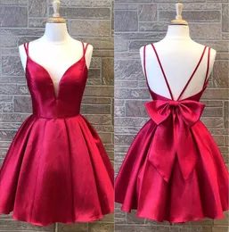 2021 Dark Red Satin Prom