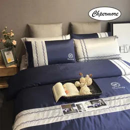 Chpermore European minimalist Bedding set 100% Cotton Duvet cover Sets Bed Sheets pillowcases 3/4 PCS Twin Queen King Size Y200417