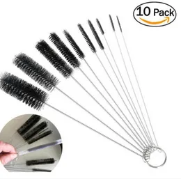 Cleaning Brushes Household Tools Housekee & Organization Home Garden Housekee 10Pcs Drinking Sts Set Nylon Pipe Tube For Bottle Keyboards Je