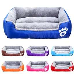 Paw Large Dog Bed Pet Sofa Puppy Waterproof Kennel Warm Cozy Soft Winter Cat Basket Mat House Petshop Cama Perro Labrador 201124