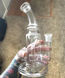 Narghilè caldi alti 10 pollici spessi bong in vetro Klein Torus bong riciclatore dab rig piattaforme petrolifere fumatori tubi dell'acqua dimensione giunto 14,4 mm giunto