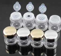 5G Mini Diamond Shape Loose Powder Bottle Empty Case Travel Cosmetic Glitter Eye Shadow Box Pots Bottles with Sifter and Lids Factory price