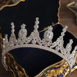 2021 Lüks Çelenkler Ve Taçlar Prenses Yarışması Nişan Kafa Düğün Saç Aksesuarları Abiye Gelin Takı