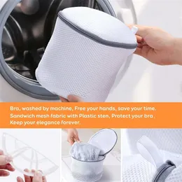 net, bag, washing machine, durable with zipper for delicate Laundry Washer, dryer, bras (7 pi Y200429