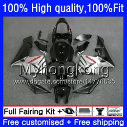 Molde de injeção para Honda CBR600RR CBR 600RR 600F5 prata preto 600cc F5 05 06 48HM.27 CBR600 RR CBR600F5 CBR 600 RR CC 2005 2006 OEM Fairing