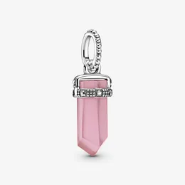 Ny ankomst autentisk 925 Sterling Silver Pink Amulet Pendant Fashion Smycken Göra För Kvinnor Gåvor Gratis Frakt