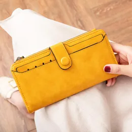 Długi portfel Kobiety 2020 Nowy prosty wielofunkcyjna karta składana portfel Panie Clutch Monederos Para Mujer Mujer Monedas y Tarjetas3190