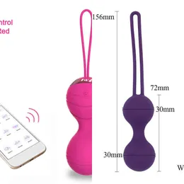 Sfere di vagina nxy app bluetooth controllo wireless con controllo della vagina kegal vibratore per le uova d'amore vibranti femminili Ben Wa Ball Sex Toys Coppies1211