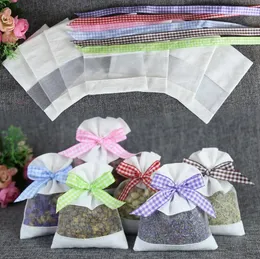 200pcs/lot Cotton Organza Incense Bag Lavender Sachet Linen Package Bags Jewelry Cosmetic Storage Package Gift SN3443