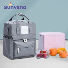 Sunen isolation saco leite alimentos armazenamento saco térmico caixa de aquecimento bebê garrafa de alimentação mochila térmica para alimento almoço caixa T200710