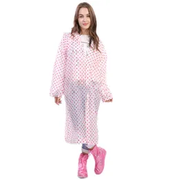 Utomhusresor Vuxen Raincoat förtjockad genomskinlig EVA Raincoats Fashion Wave Point Non-disponible WH0328