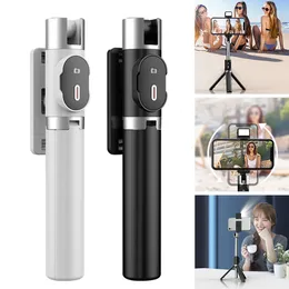 P60D Kablosuz Bluetooth Selfie Sopa Katlanabilir El Monopod Deklanşörü Perakende Kutusu Ile Akıllı Telefon için Uzaktan Uzatılabilir Tripod