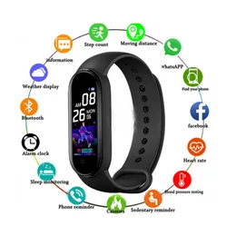 New M5 Smart Band Bluetooth Sport Fitness Tracker Pedometer M5 Smart Watches Men Heart Rate Monitor Call Reminder Smart Bracelet