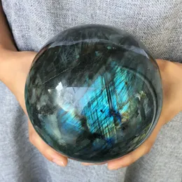 1000g Naturlig Labradorite Crystal Orb Gemstone Sphere Ball Reiki Healing 201125