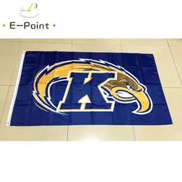 NCAA Kent State Golden Flashes 플래그 3 * 5ft (90cm * 150cm) 폴리 에스터 플래그 배너 장식 플라잉 홈 가든 깃발 축제 선물