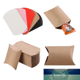 10pcs/set Colorful Paper Pillow Candy Box Present Pouch Kraft Wedding Favors Gift Candy Boxes Home Party Birthday Supply