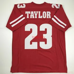 Nova Jonathan Taylor Wisconsin Red College Stitched Football Jersey Adicione qualquer nome Número