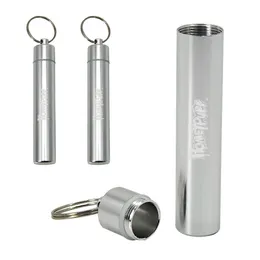 Honeypuff Silver Metal Airtight Förseglad ört Stash Jar Storage Container 14ml Aluminium Luktsäker Travel Tubes Tobacco Jars