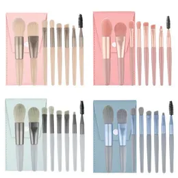 8PCS Makeup Brush Set Pink Soft Syntetic Hair Travel Make Up Borstar Kit Multi-Function Cosmetic Makeup Brushes Tools