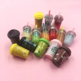 20pcs /ロットミニチュアカワイイ3Dドリンクカップ樹脂カボションシミュレーション偽物DIY装飾品スクラップブッキングアクセサリーY0107