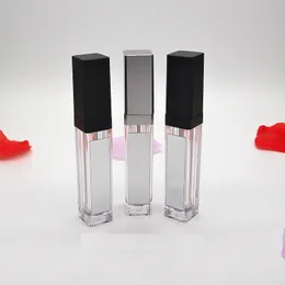 7ml Square Lip Gloss Tubes Empty Lip Gloss Bottle with LED Light Mirror Cosmetic Containers WB2853