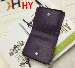 Fashion Double Zippers Coin Purse Pochette Womens Compact Key Coin Card AccessOires Emilie Sarah Fold Victorine Wallet