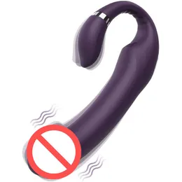 Double Dildo Vibrator G Spot Clitoris Anal Dildo Vibrator Adult Sex Toys for Woman 10 Modes Masturbator