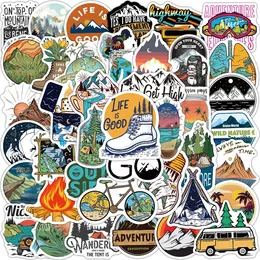 10/50pcs Forest Hiking Camping Sticker Outdoor Travel Beautiful Scenery Decal Sticker To DIY Water Bottle Phone Laptop Pegatinas Car