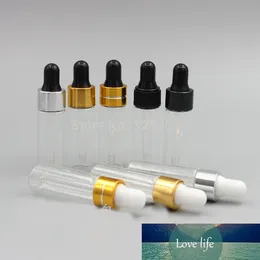 5ML 50/100pcs Empty Glass Clear Essential Oil Sample Bottle, Portable Small Cosmetic Serum Dropper Fragrance Transparent Vials