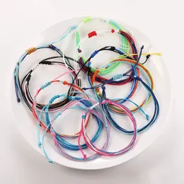 Handmade Wax Thread Woved Bracelets for Women Multilayer Woven Friendship Bracelet String Bracelets Multicolour Adjustable Rope Hand Chain Bangle