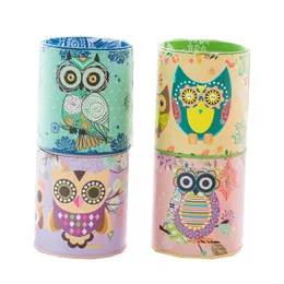 Owl Cartoon Pen Holder Vase Color Pencil Box Makeup Brush Stationery Desk Set Tidy Design Piggy Bank Creative Gift