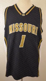 Custom Missouri Tigers #1 колледж NCAA баскетбол Джерси черный сшитый