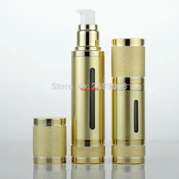 Högkvalitativ 30ml 50ml Silver / Gold Airless Bottle Cosmetic Package Vacuum Pump Lotion Travel Case 10pcs / Lotpls Order