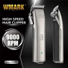 WMARK NG-9001 9000 rpm 4400 battery Professional Cordless Hair Clipper Trimmer Adjustable Cutting Lever 220216